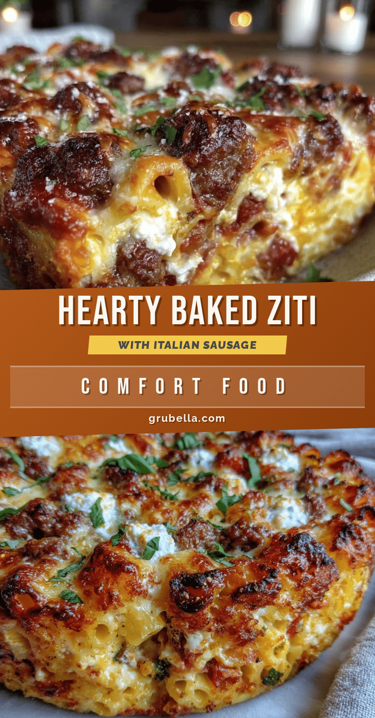 baked ziti with italian sausage and ricotta recipe