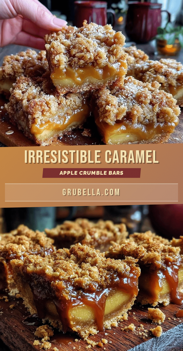 caramel apple crumble bars recipe