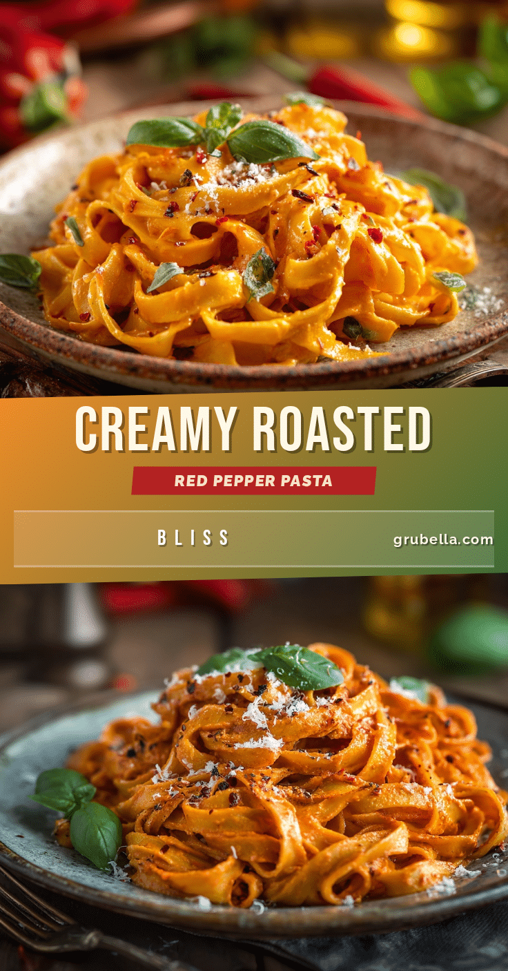 creamy roasted red pepper pasta recipe