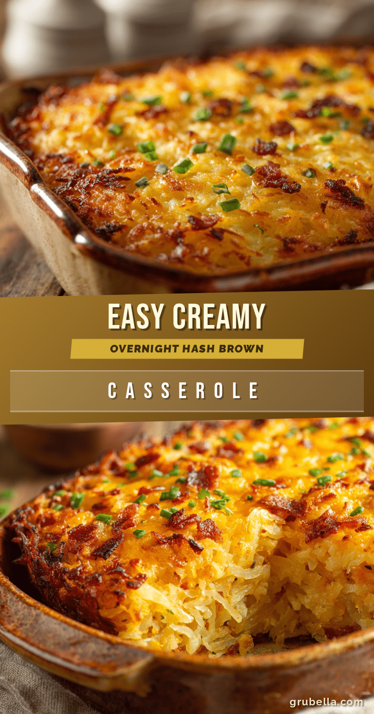 easy creamy overnight hash brown casserole recipe