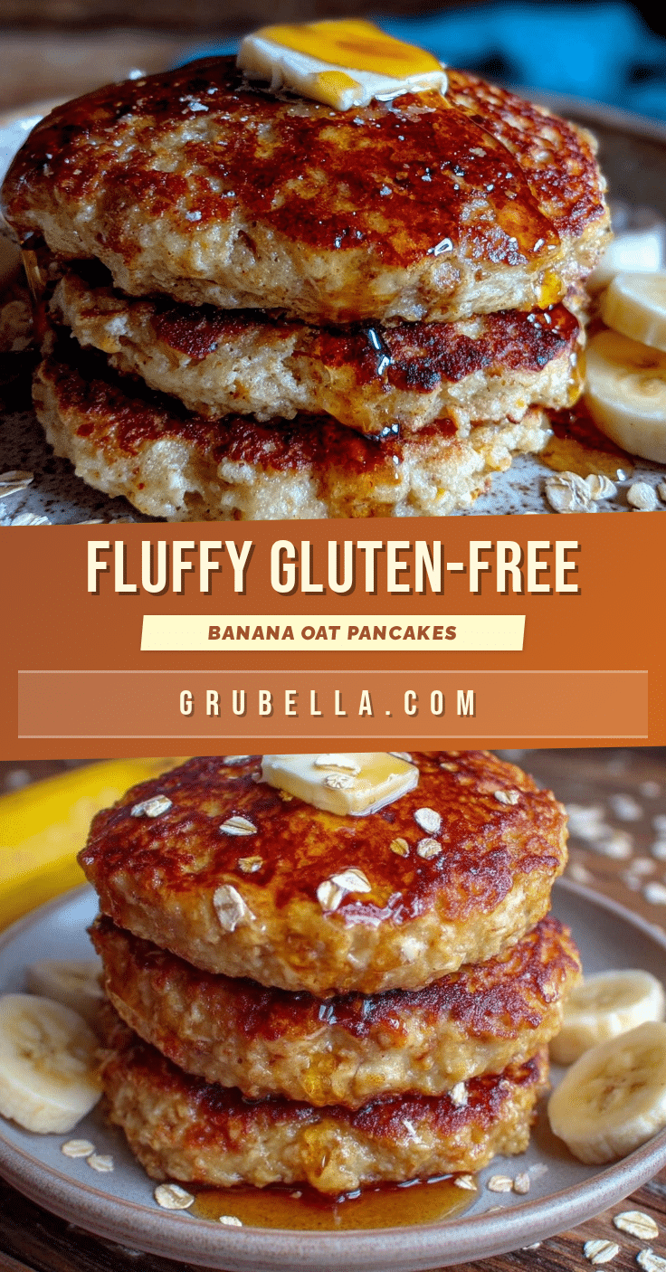 fluffy gluten-free banana oat pancakes recipe