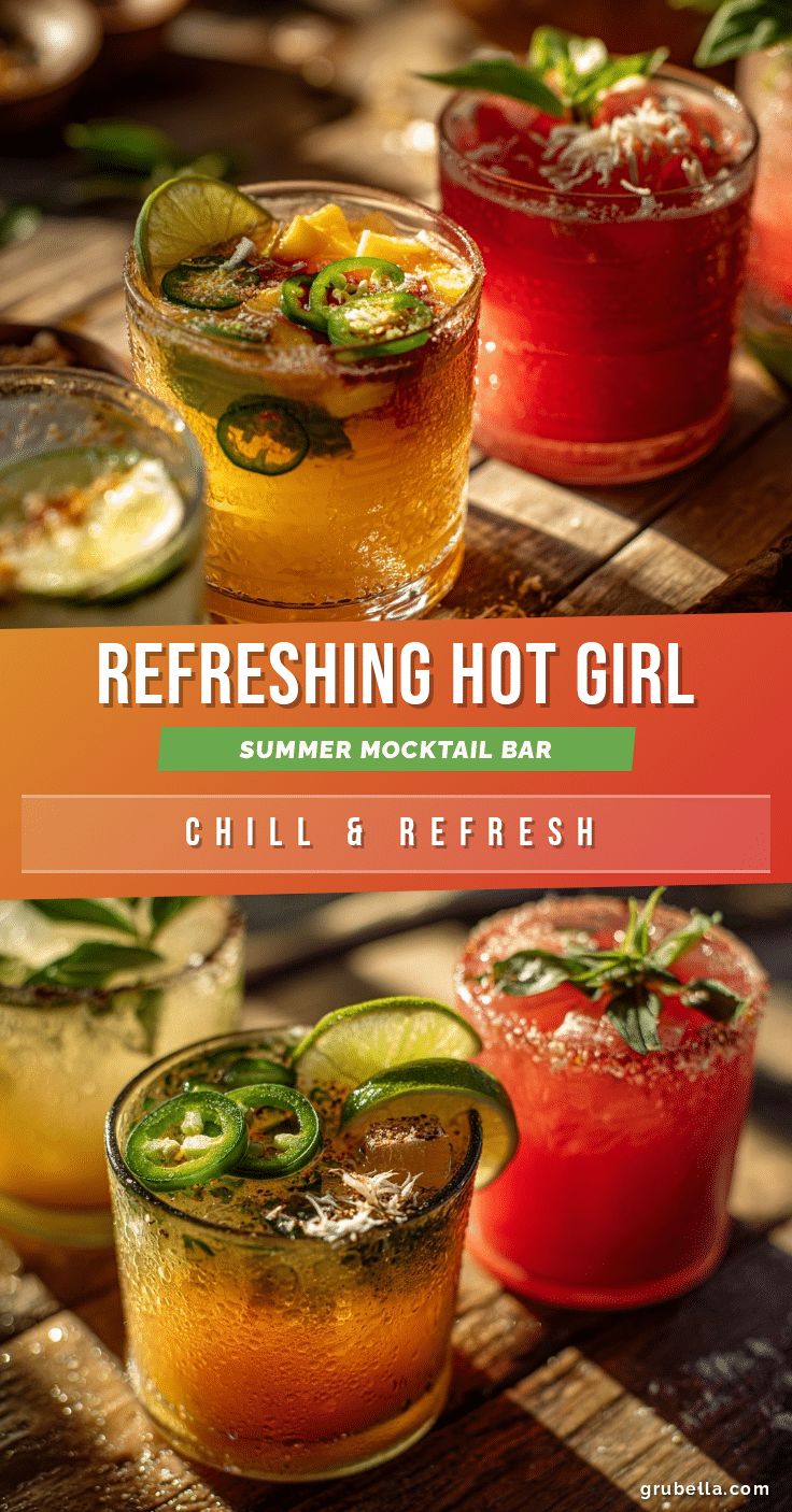 hot girl summer mocktail bar setup recipe