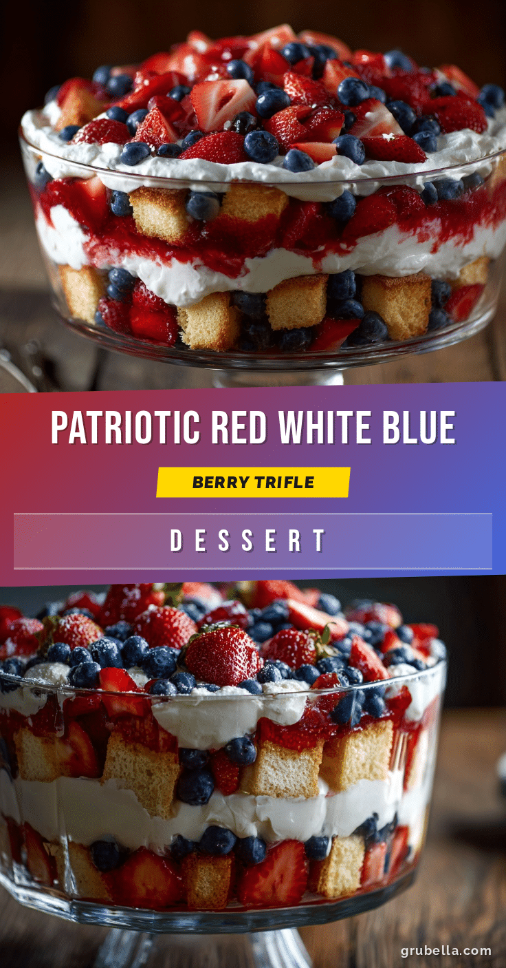 red white and blue berry trifle recipe