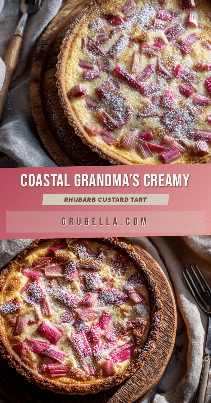 rhubarb custard tart recipe