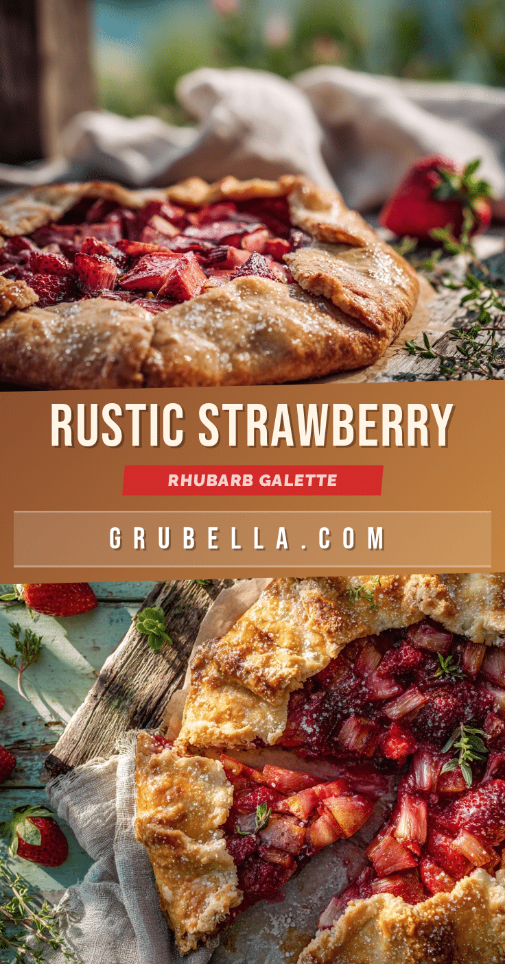 rustic strawberry rhubarb galette recipe