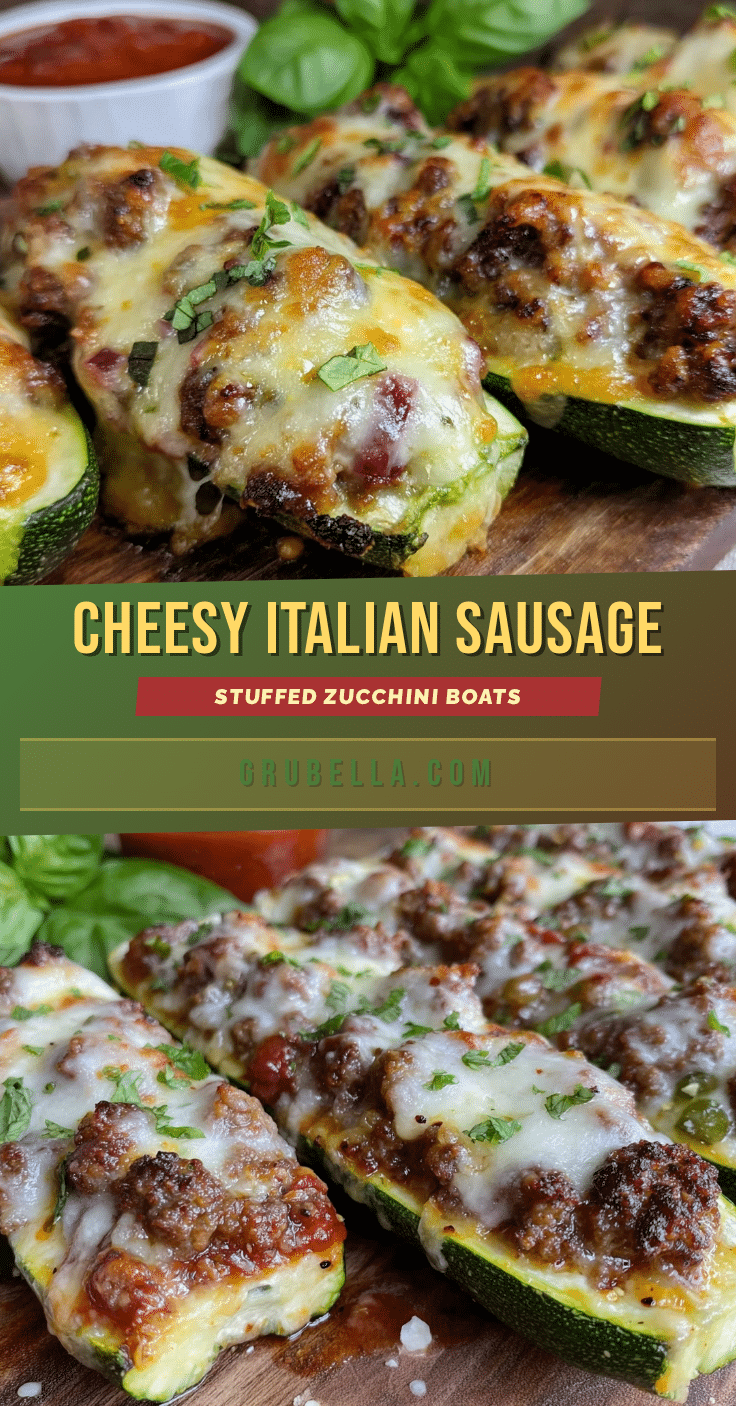 stuffed zucchini boats with italian sausage recipe