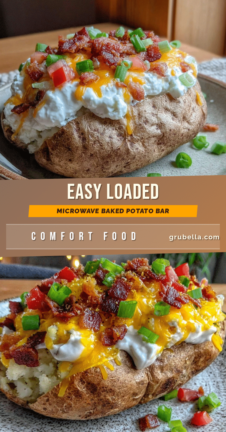 dorm microwave loaded baked potato bar recipe