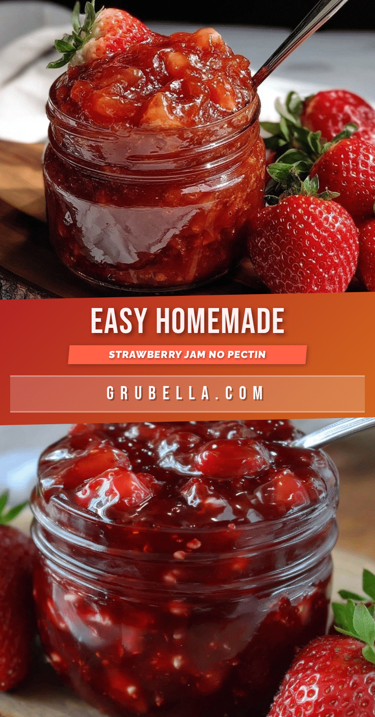 easy homemade strawberry jam no pectin recipe