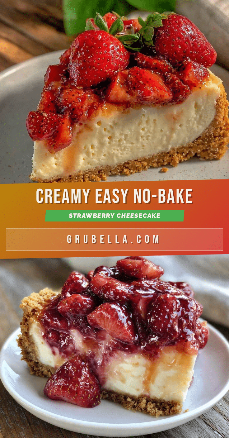 easy no-bake strawberry cheesecake recipe