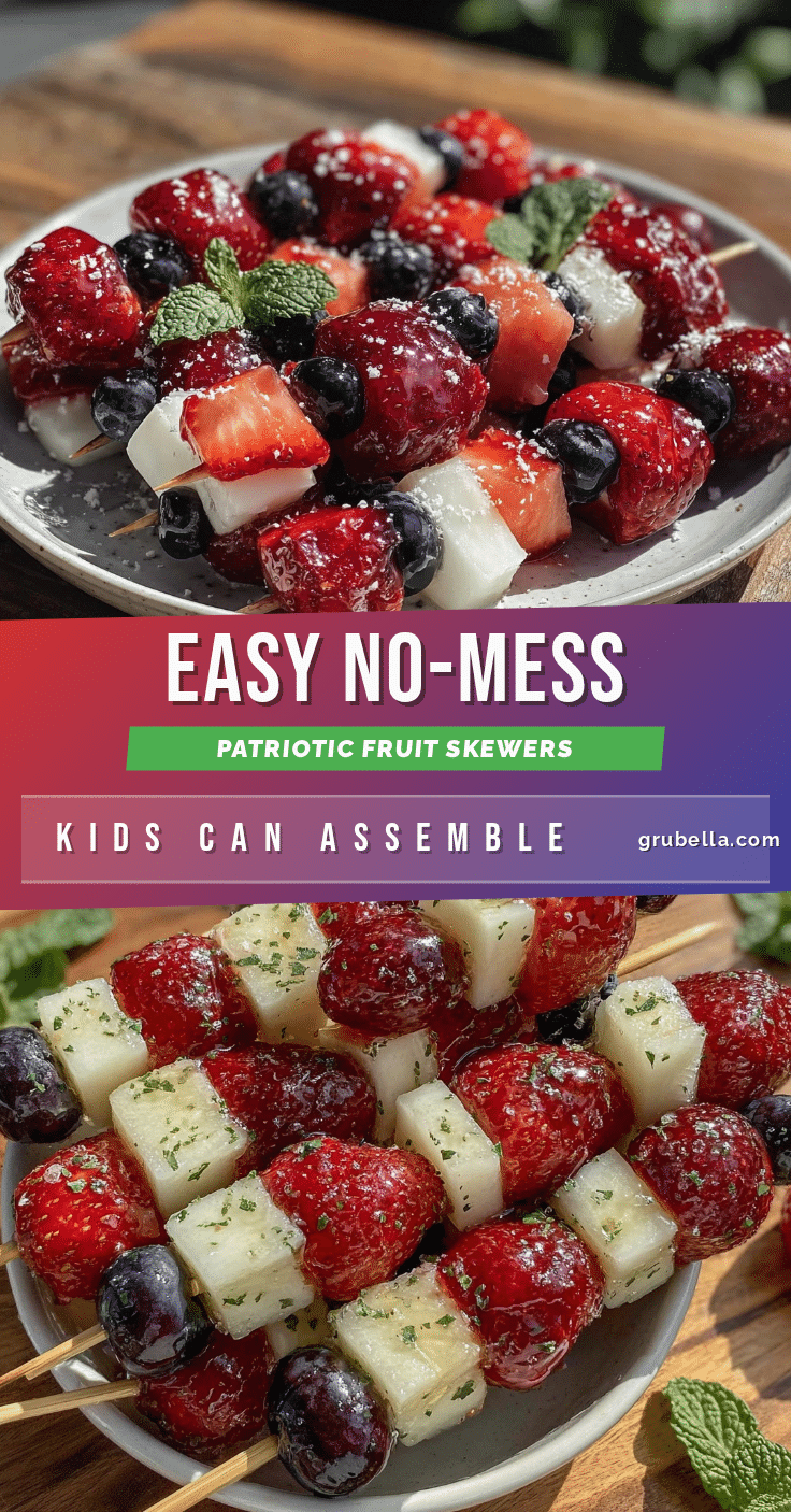 easy no-mess patriotic fruit skewers recipe