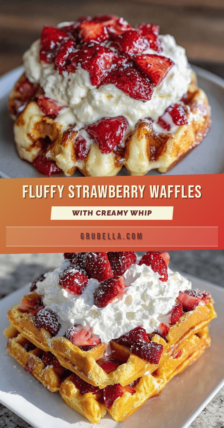 fluffy strawberry waffles recipe