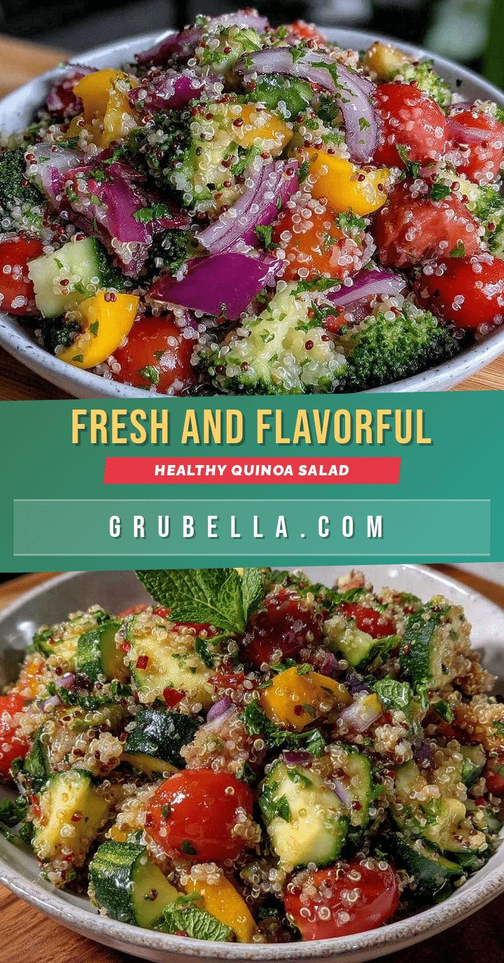 fresh healthy vegetable quinoa salad recipe