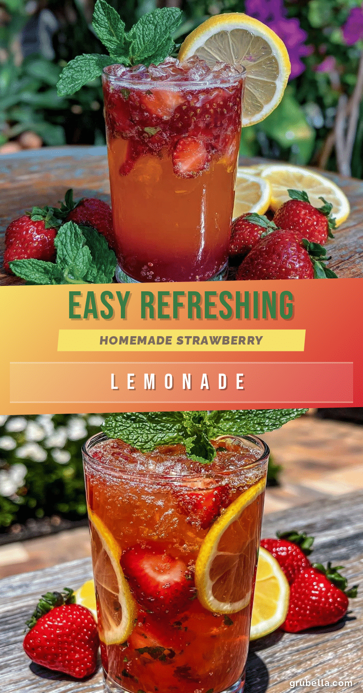 fresh homemade strawberry lemonade recipe