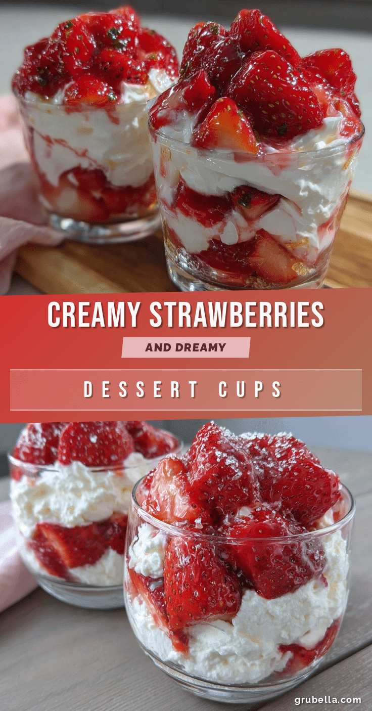 fresh strawberries and cream dessert cups recipe