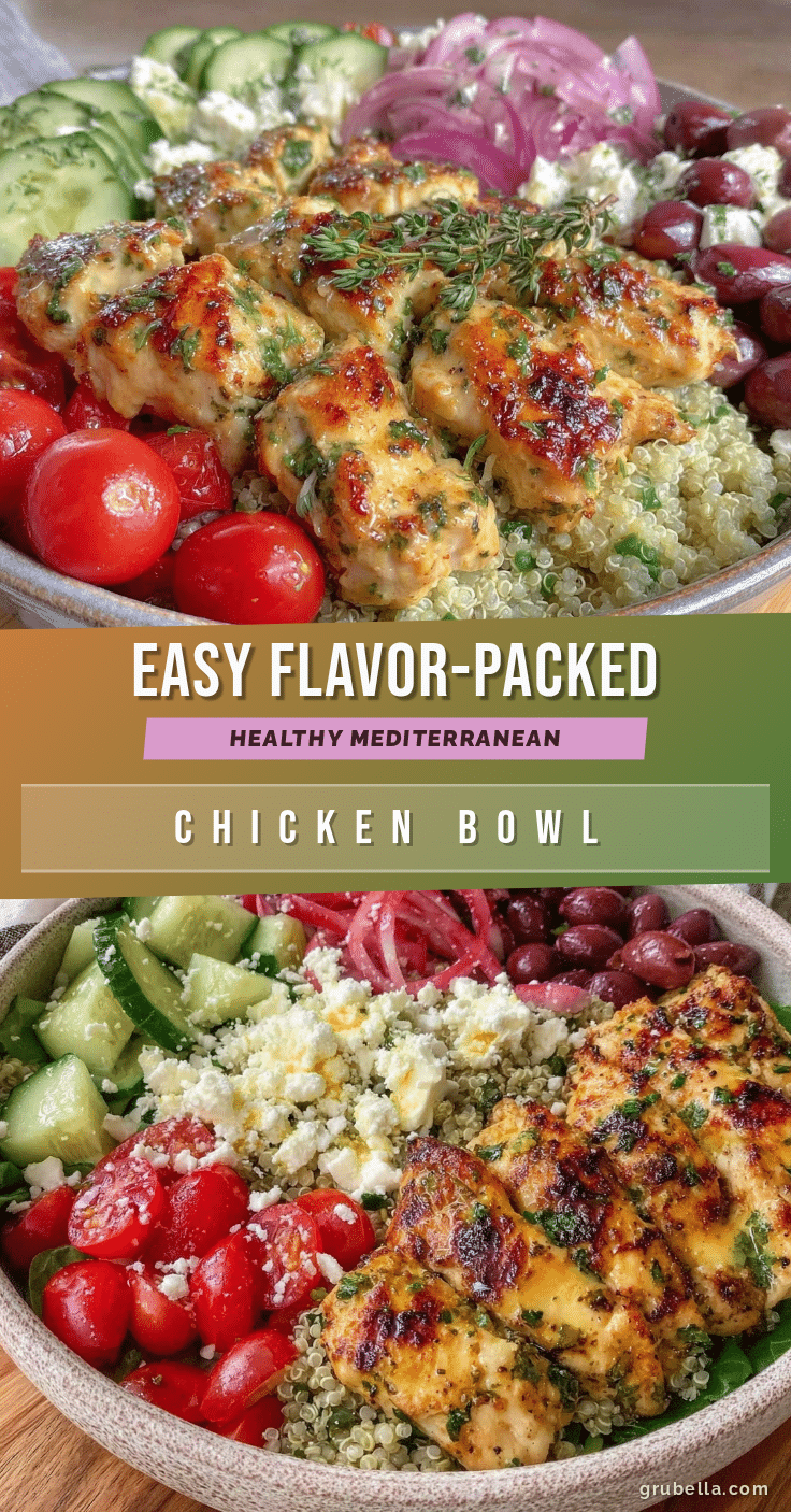 healthy mediterranean chicken bowl recipe