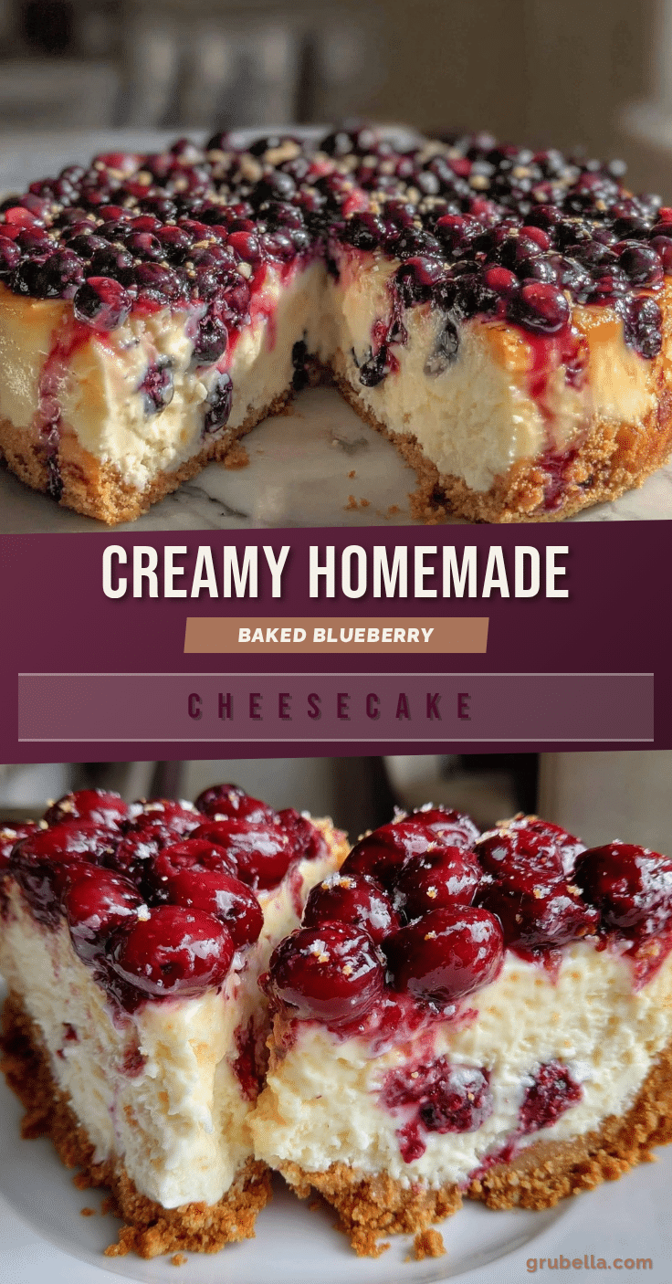 homemade baked blueberry cheesecake recipe
