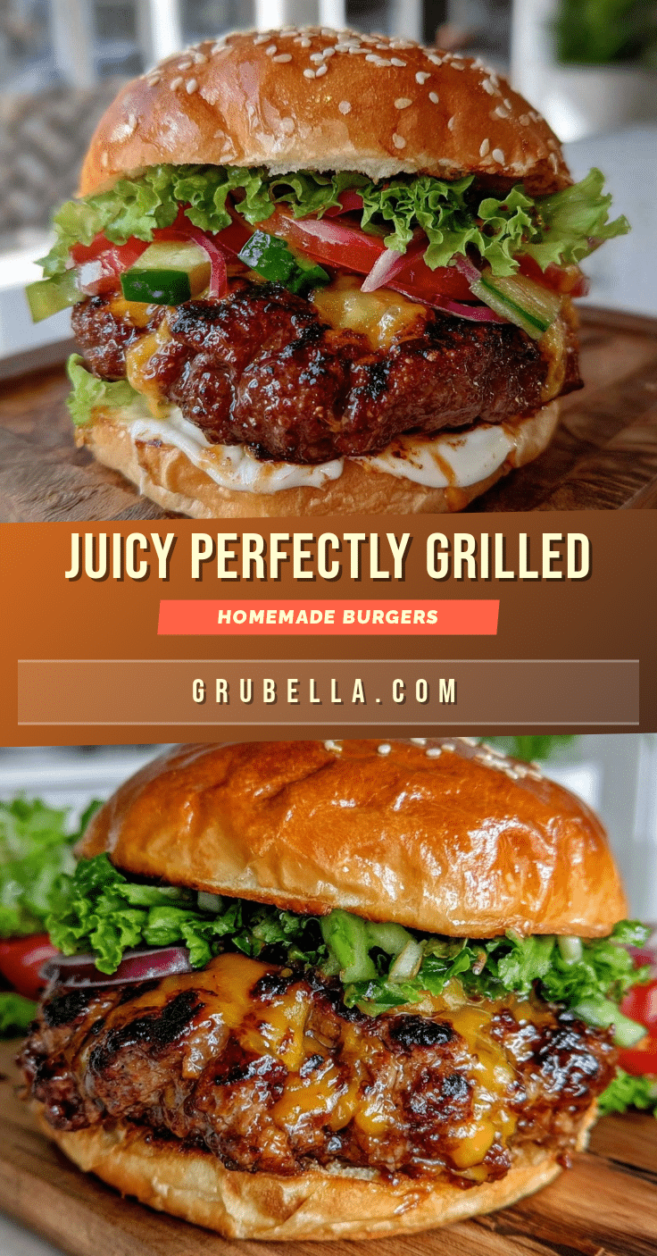 juicy homemade grilled burgers recipe