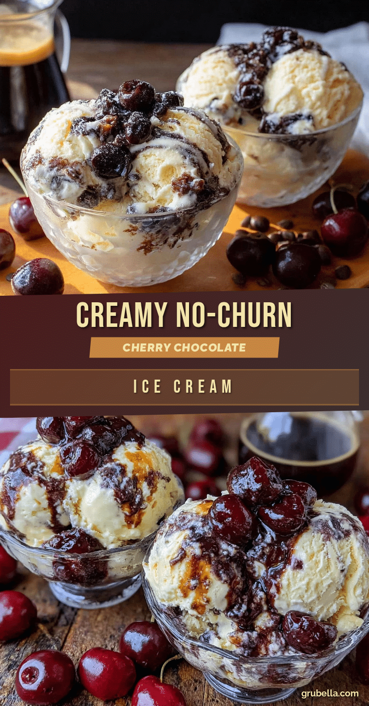 no-churn cherry chocolate ice cream recipe