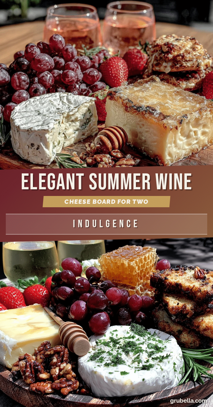 summer wine and cheese tasting board for two recipe