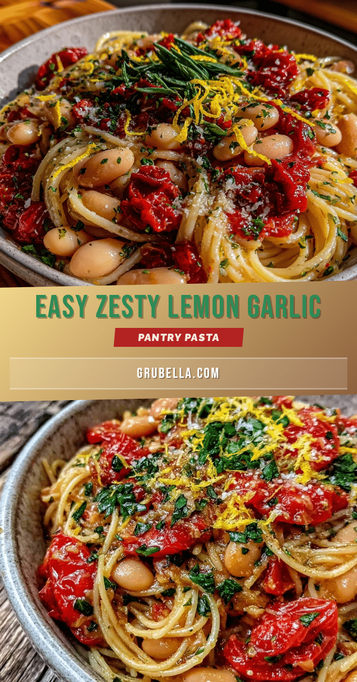 zesty lemon garlic pantry pasta recipe