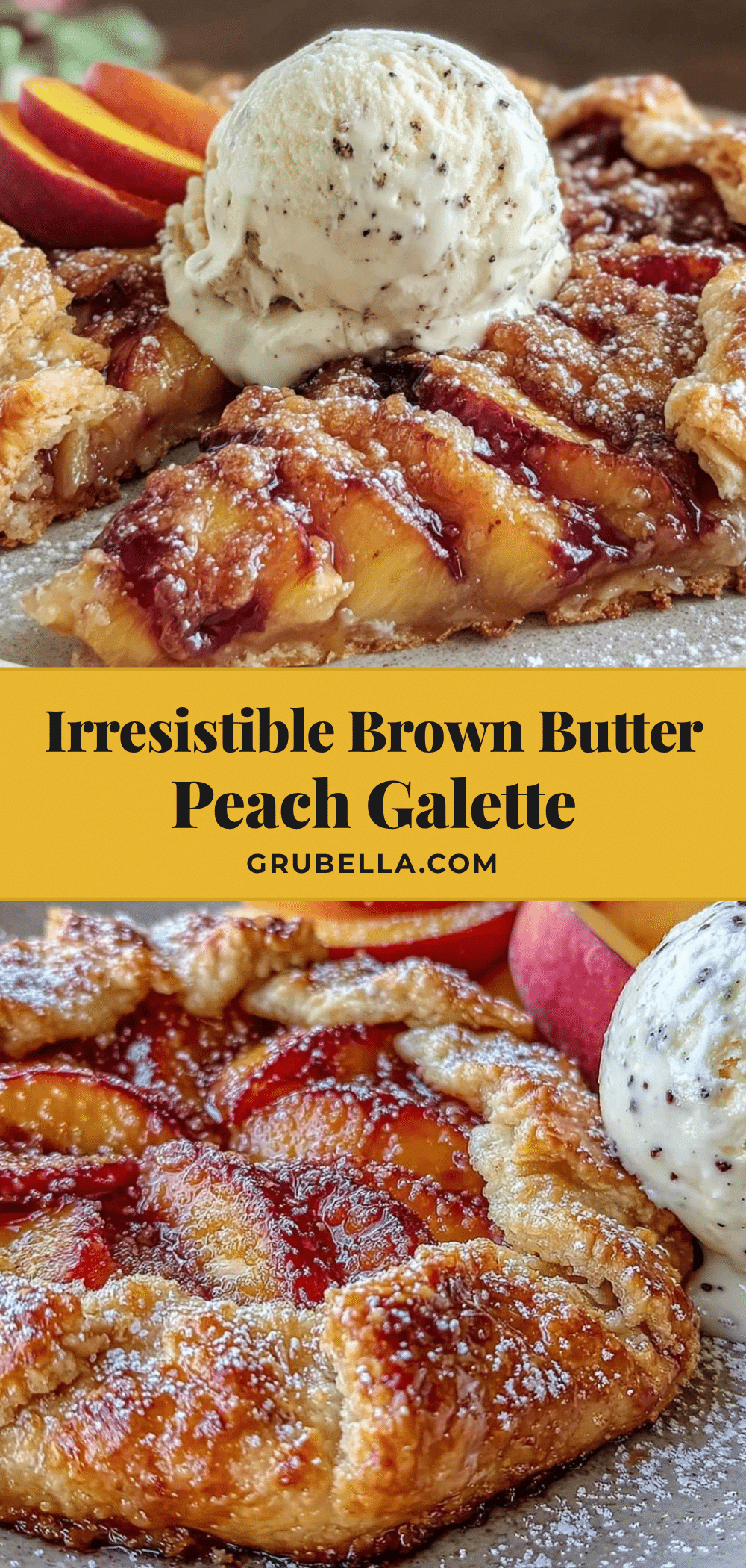 brown butter peach galette recipe