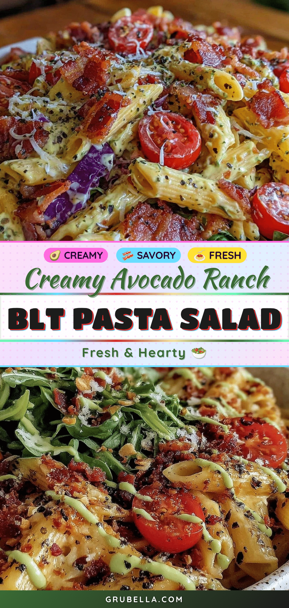 creamy BLT pasta salad recipe