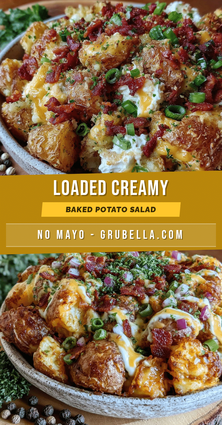 creamy loaded baked potato salad no mayo recipe