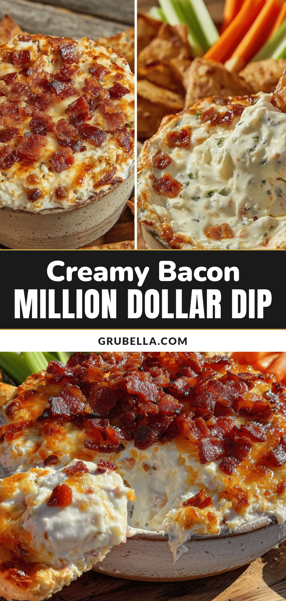 creamy million dollar dip with bacon recipe