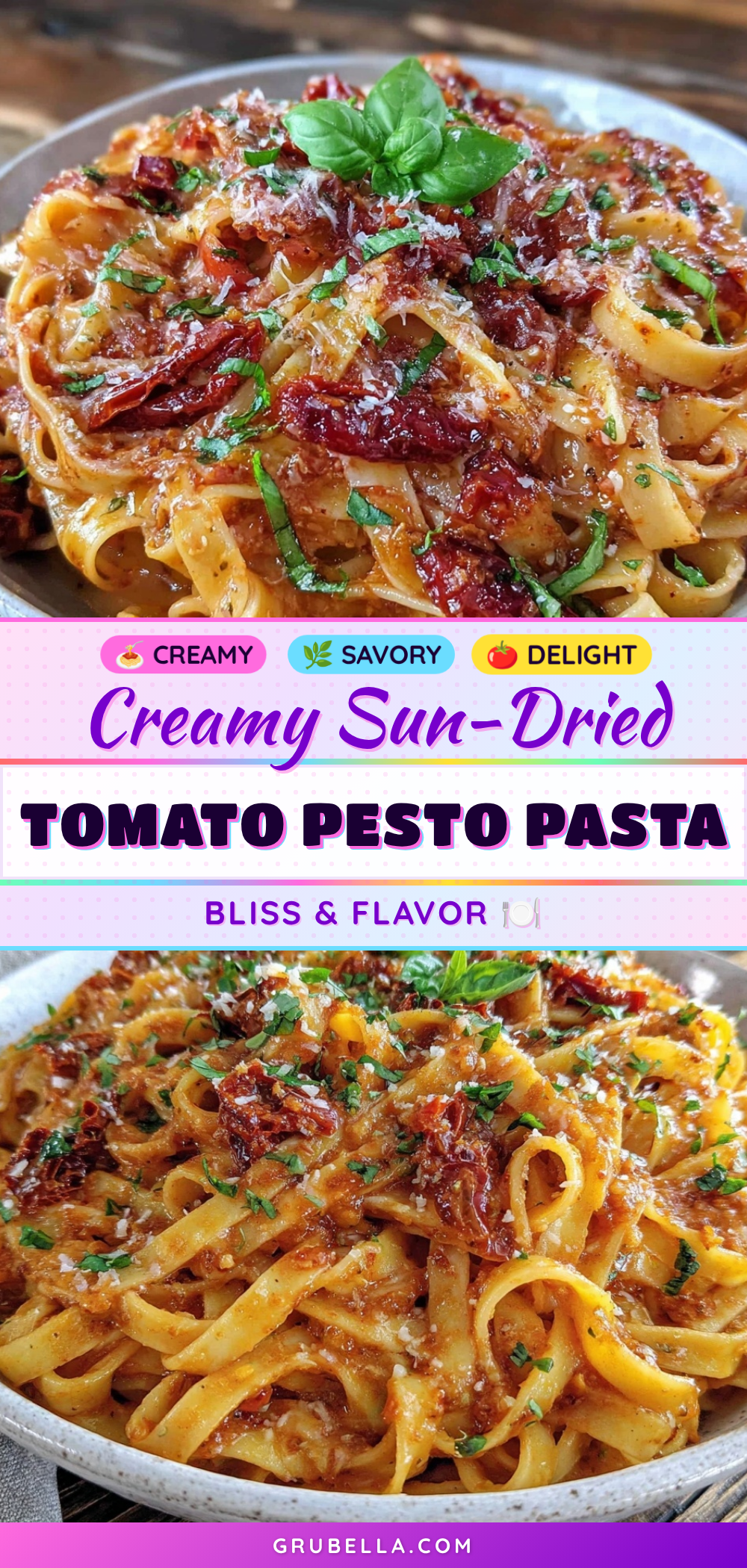 creamy sun-dried tomato pesto pasta recipe