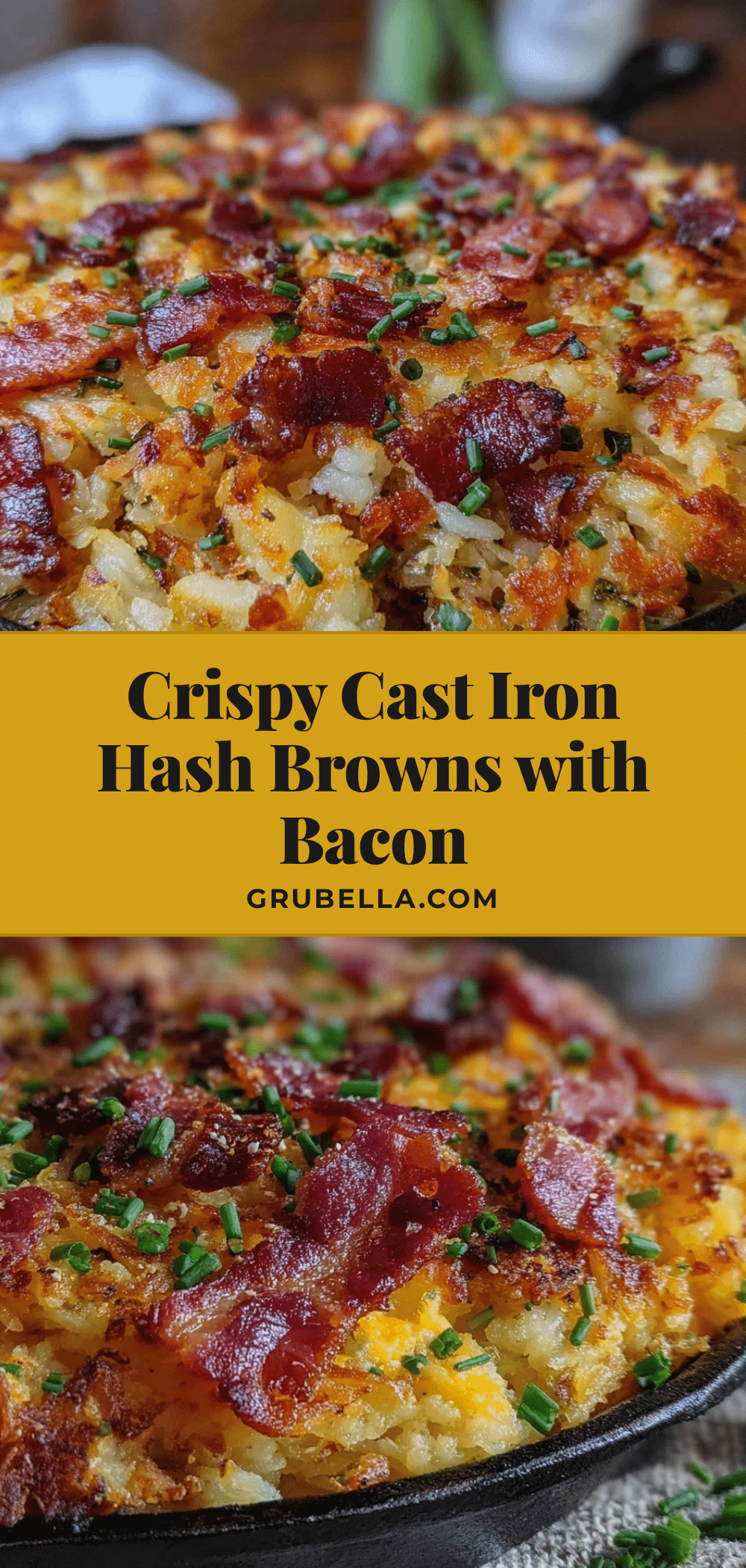 crispy cast iron skillet hash browns with bacon recipe