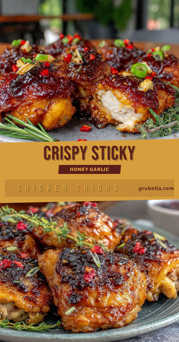 crispy honey garlic chicken thighs recipe