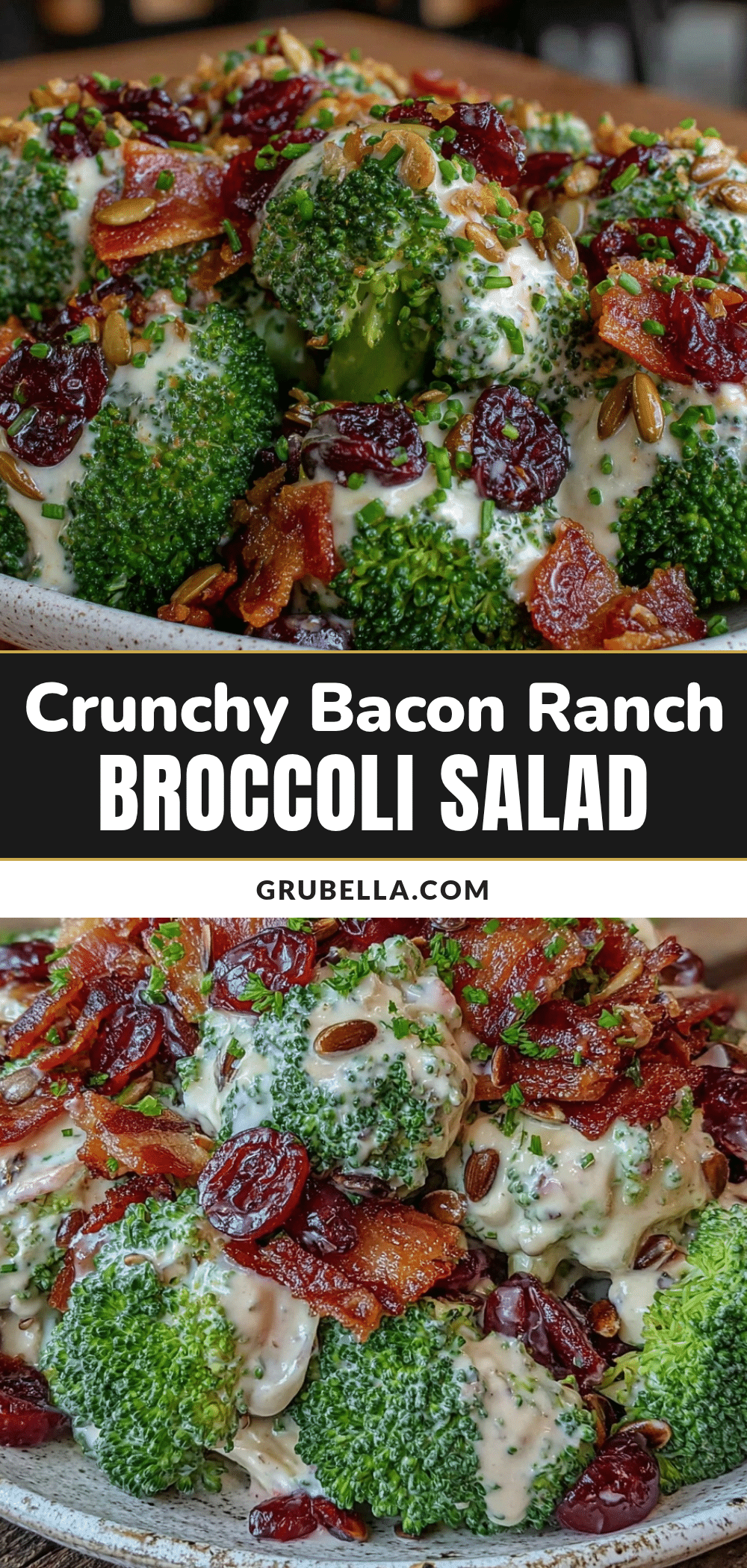 crunchy bacon ranch broccoli salad recipe