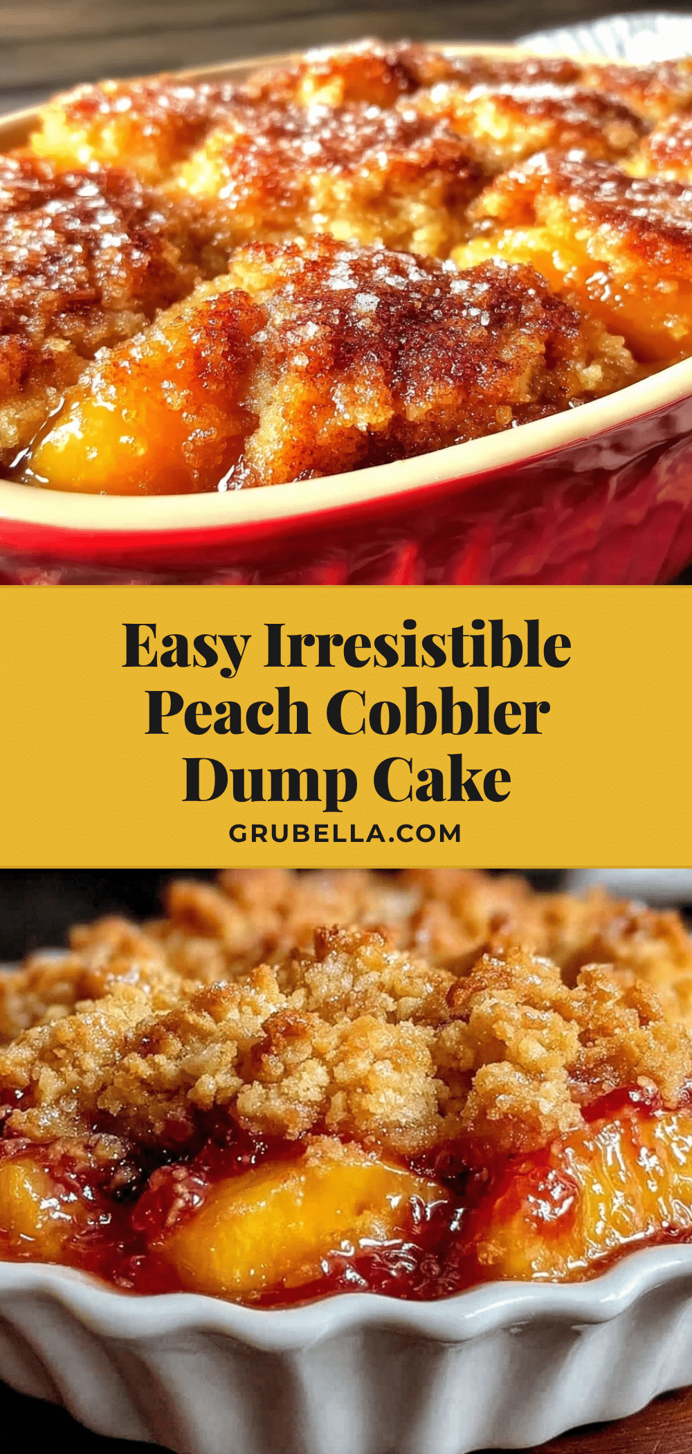 easy peach cobbler dump cake recipe