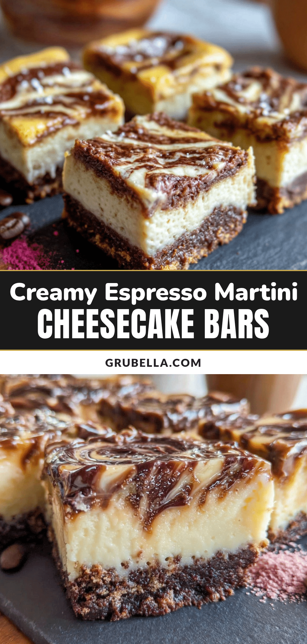 espresso martini cheesecake bars recipe
