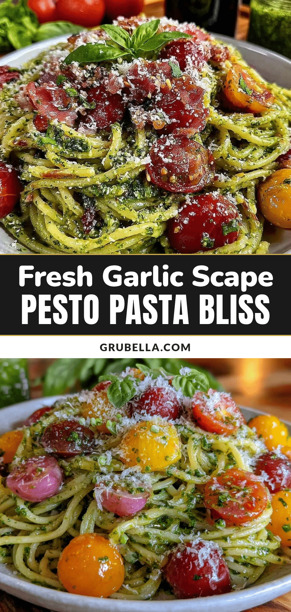 fresh garlic scape pesto pasta recipe