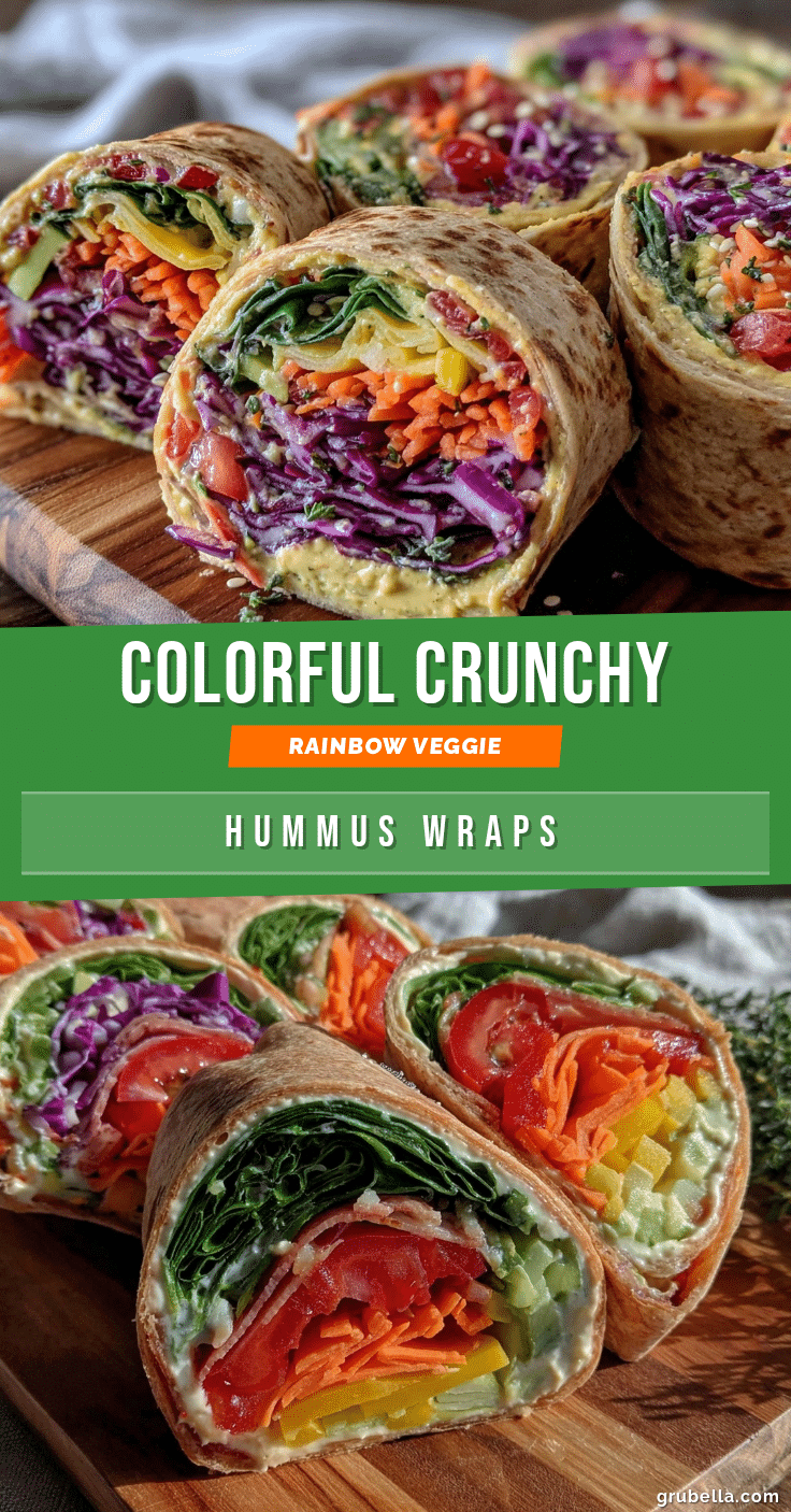 fresh rainbow veggie hummus wraps for kids recipe