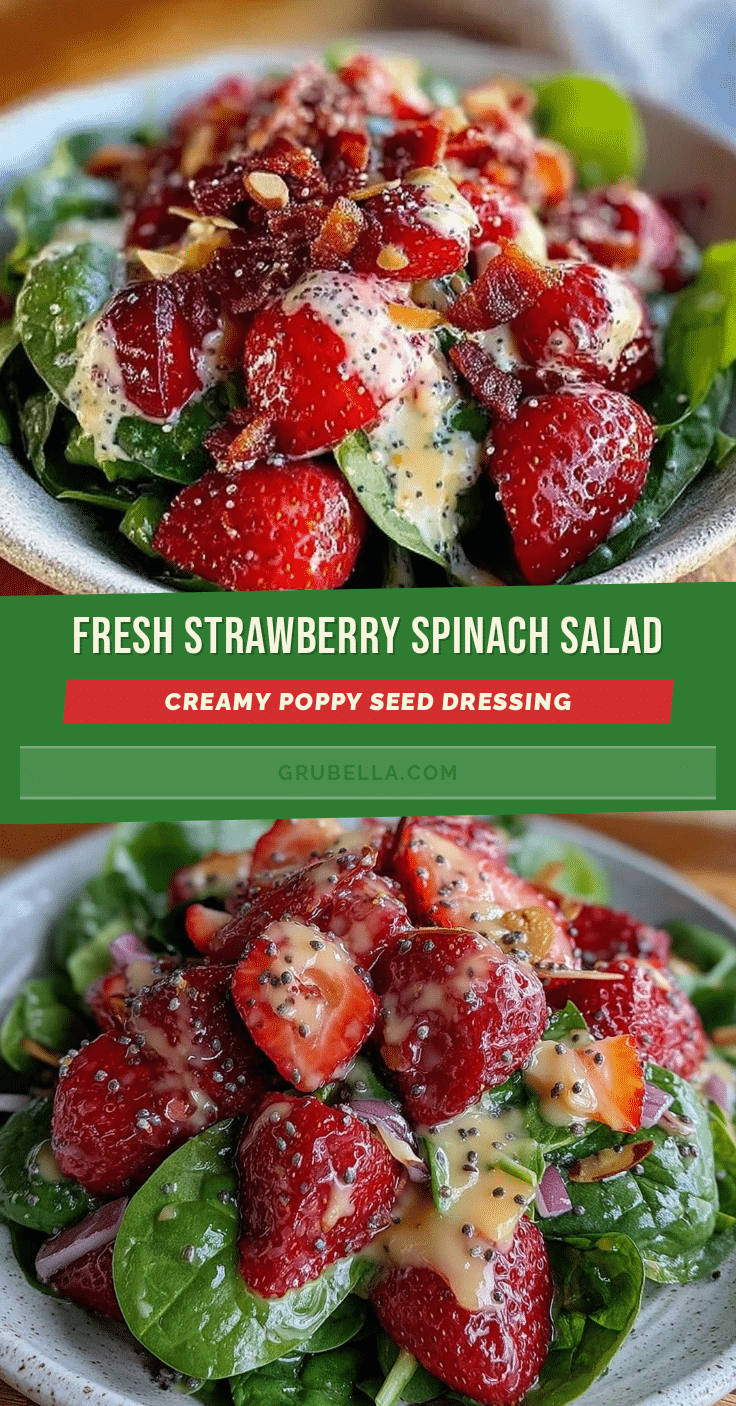 fresh strawberry spinach salad recipe