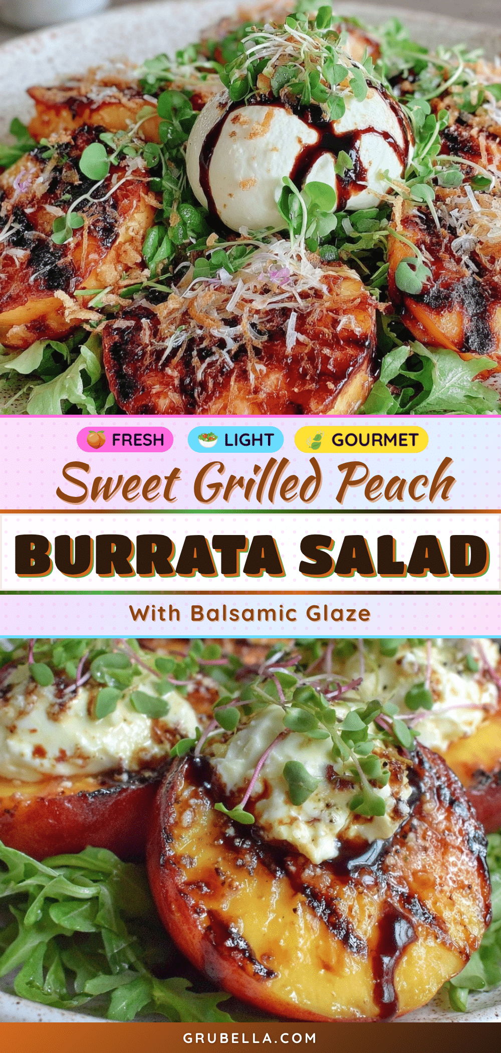 Grilled Peach Burrata Salad recipe