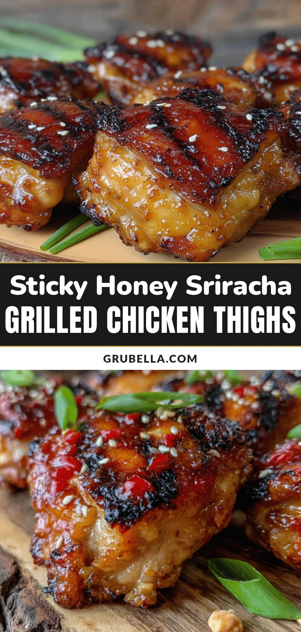 honey sriracha glazed grilled chicken thighs recipe