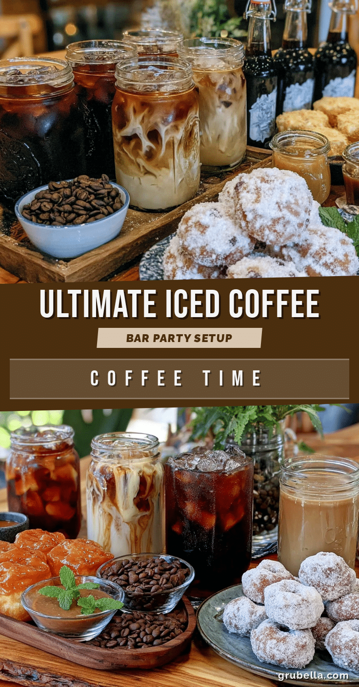 iced coffee bar setup recipe