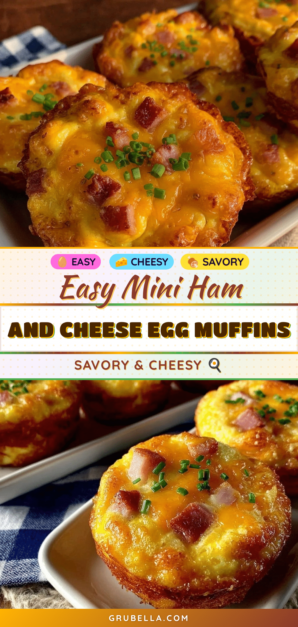 mini breakfast egg muffins with ham and cheese recipe