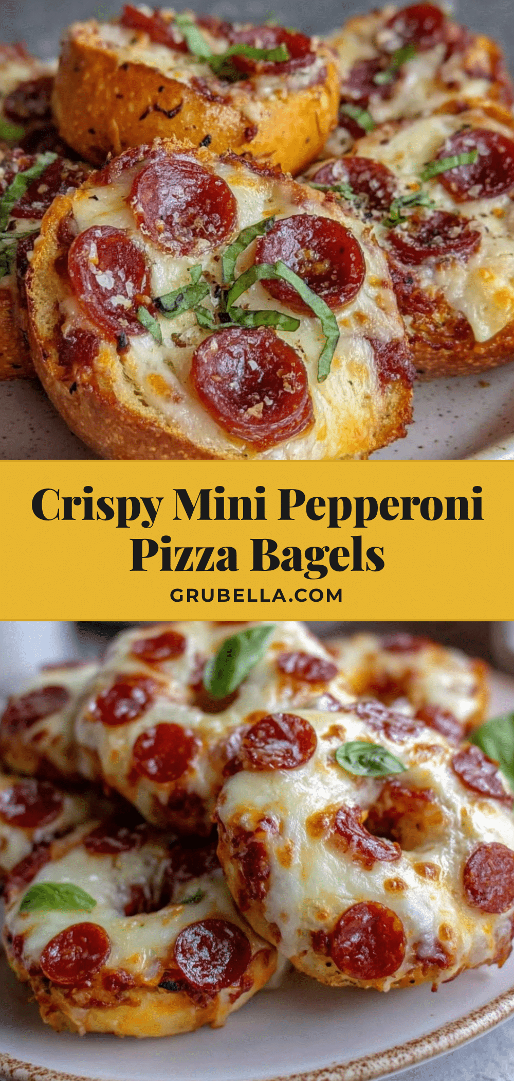 mini pepperoni pizza bagels recipe