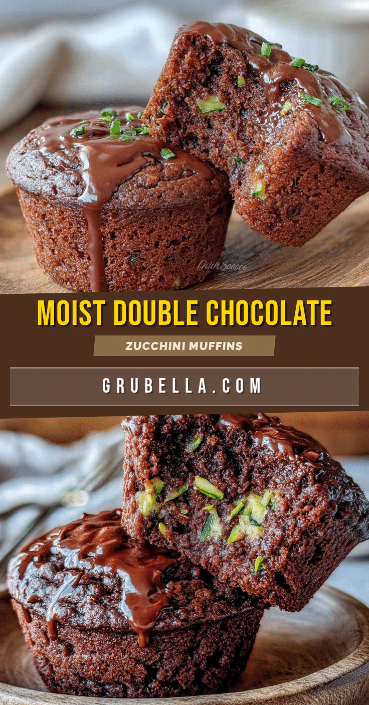 moist double chocolate zucchini muffins recipe