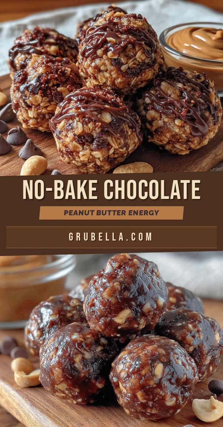 no-bake chocolate peanut butter energy balls recipe
