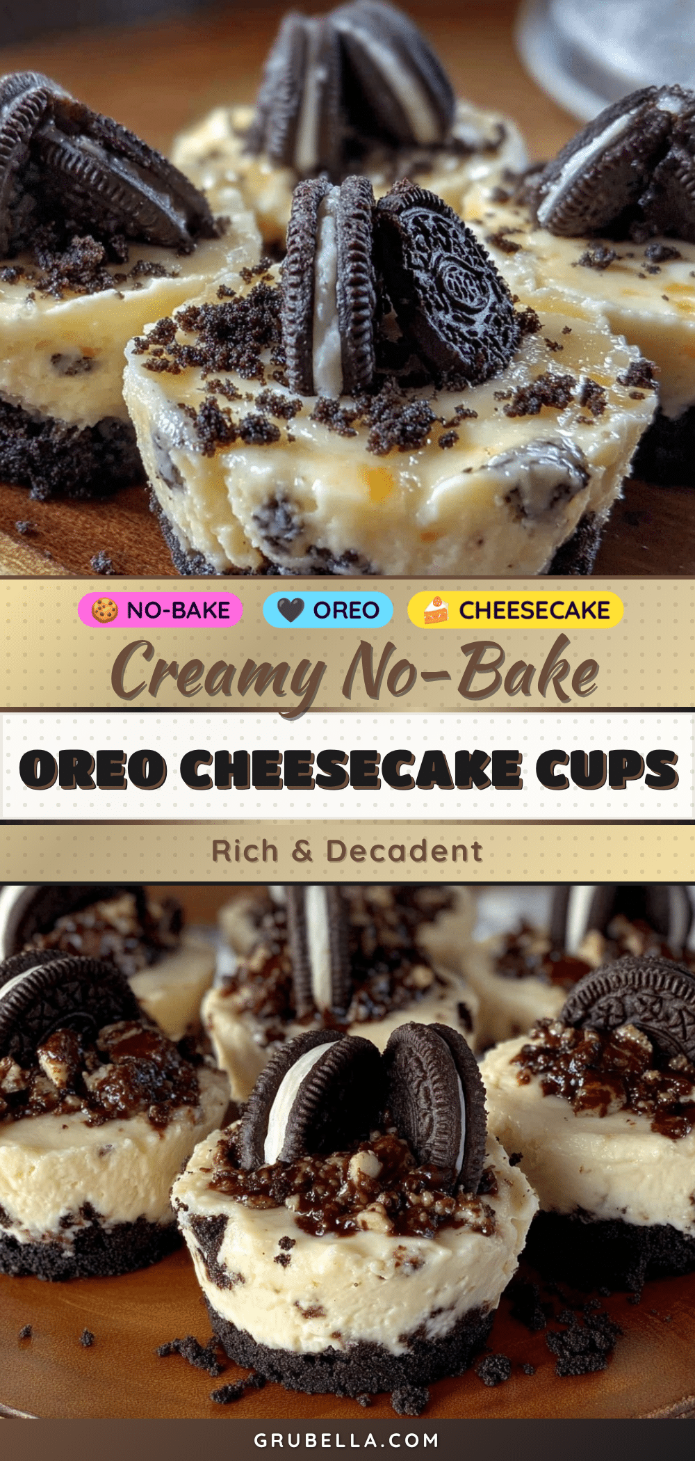 no bake oreo cheesecake cups recipe