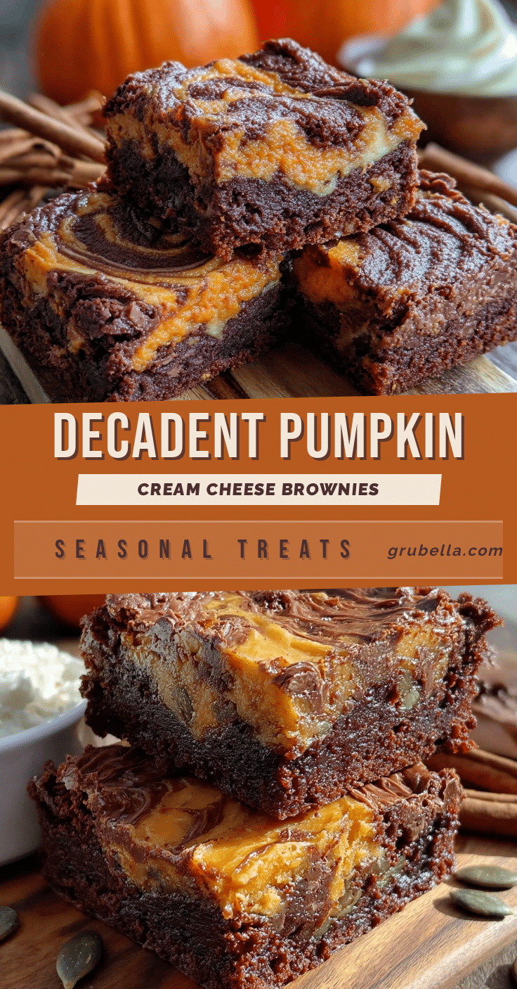 pumpkin cream cheese brownies recipe