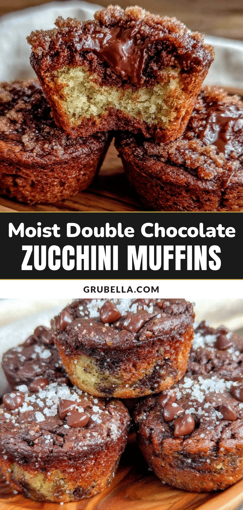 double chocolate chip zucchini muffins recipe