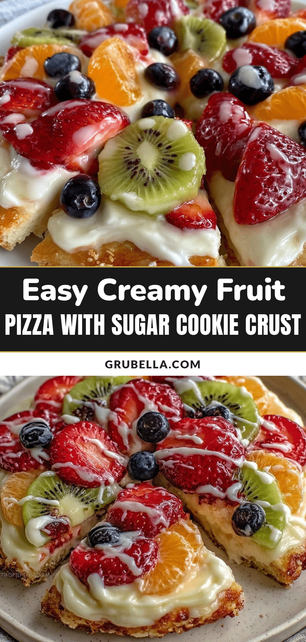 Easy Creamy Fruit Pizza recipe