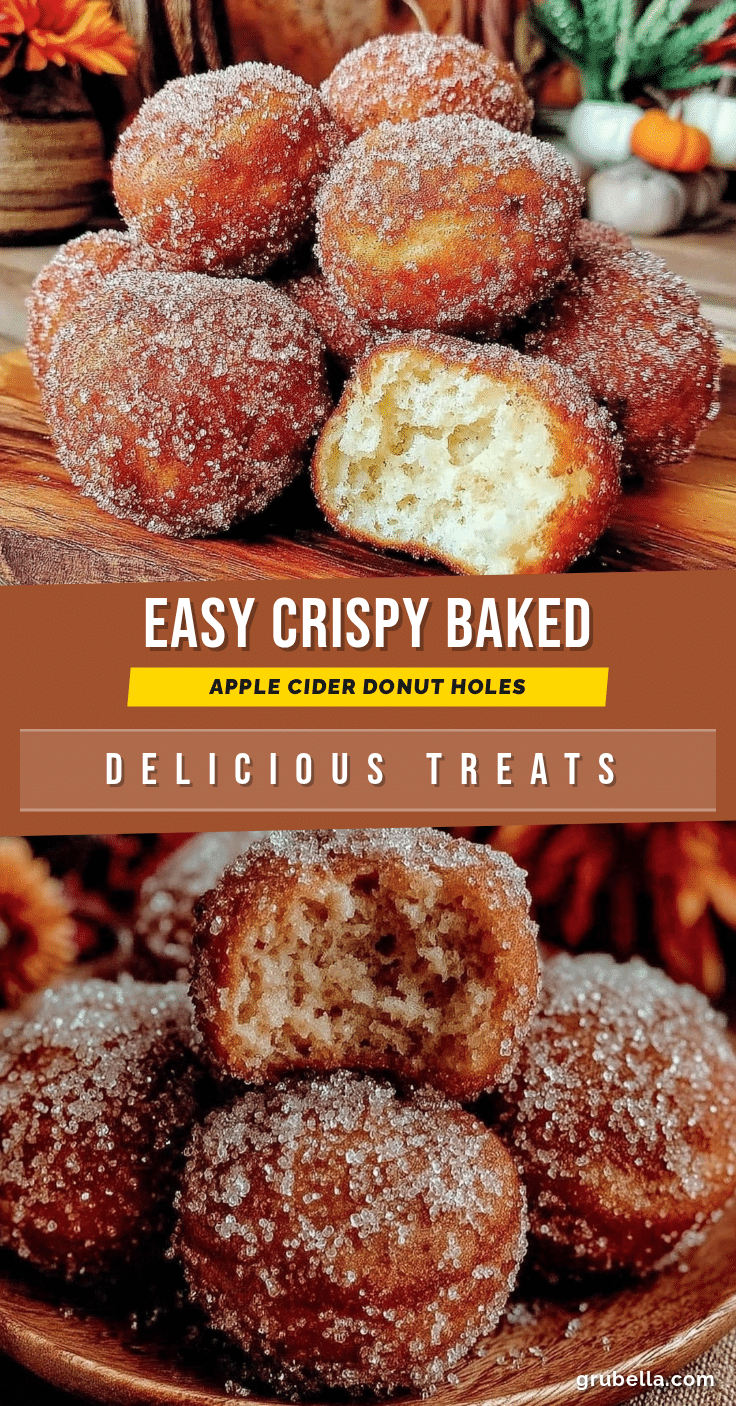 easy crispy baked apple cider donut holes recipe