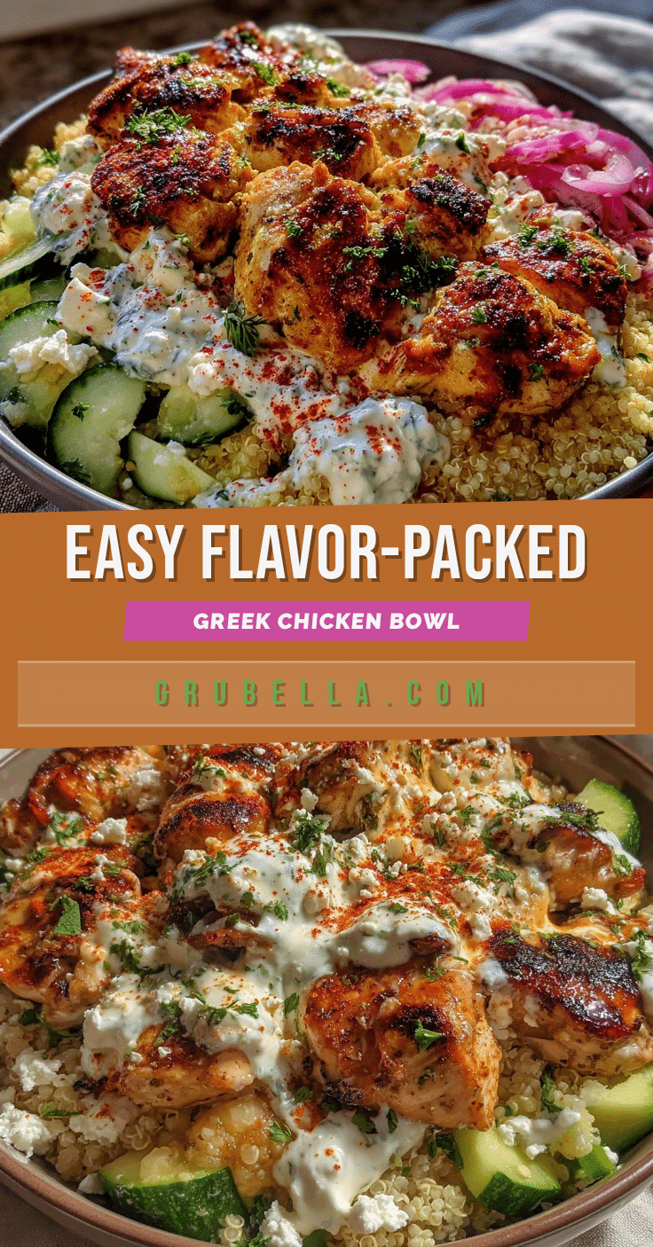 easy flavorful greek chicken bowl recipe